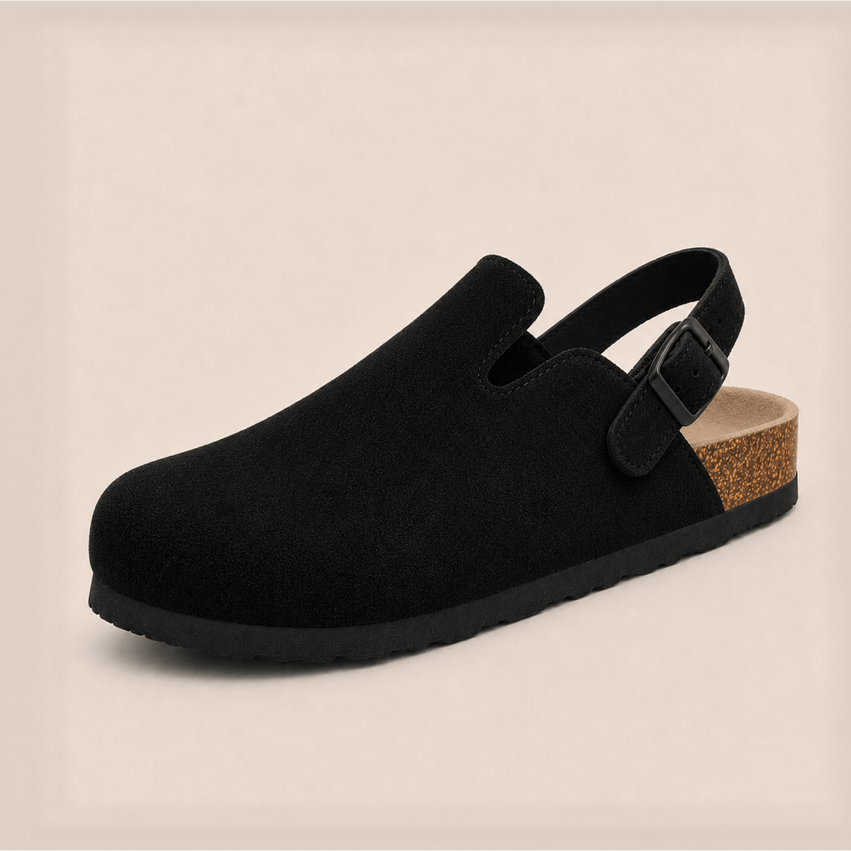 Genuine Suede Backstrap Clogs by Luxenne