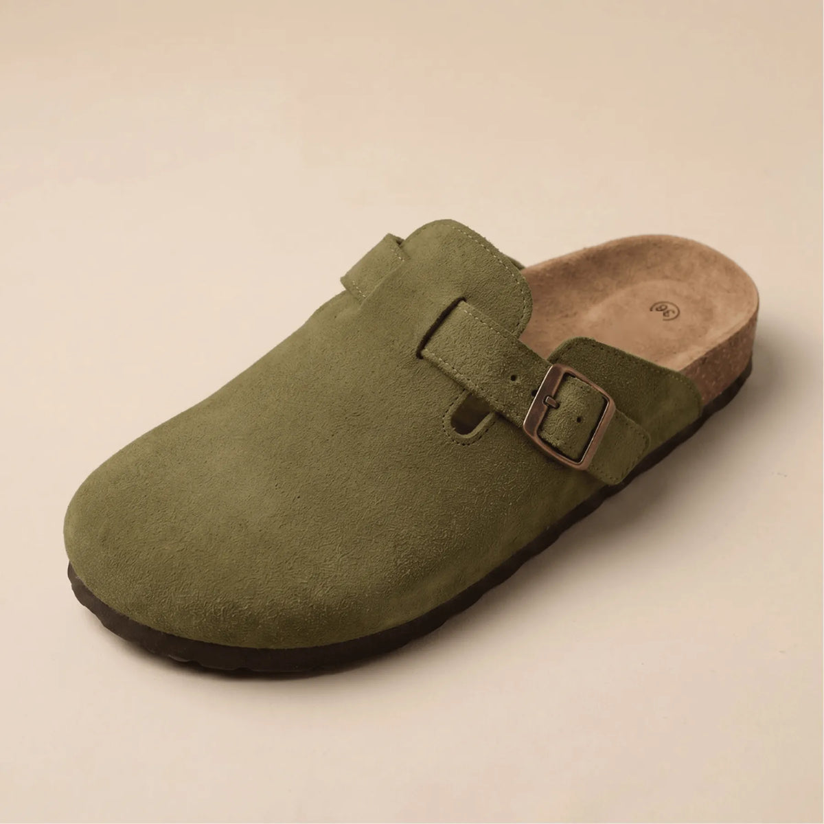 Genuine Suede Clogs by Luxenne