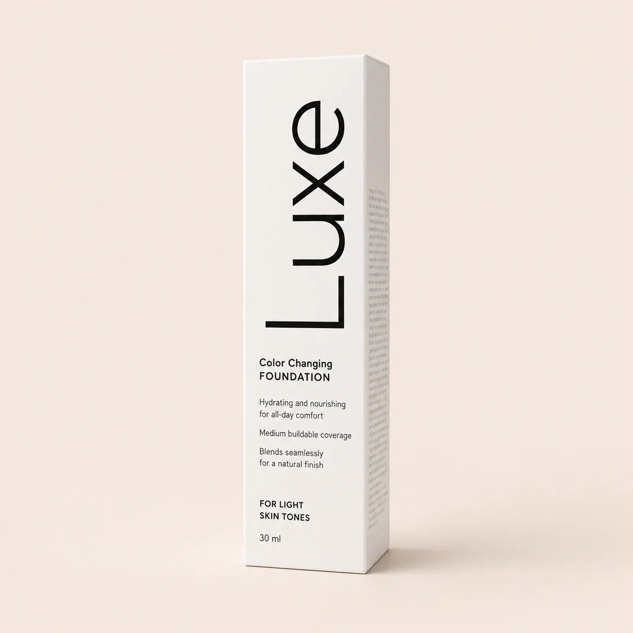 Luxe foundation carton