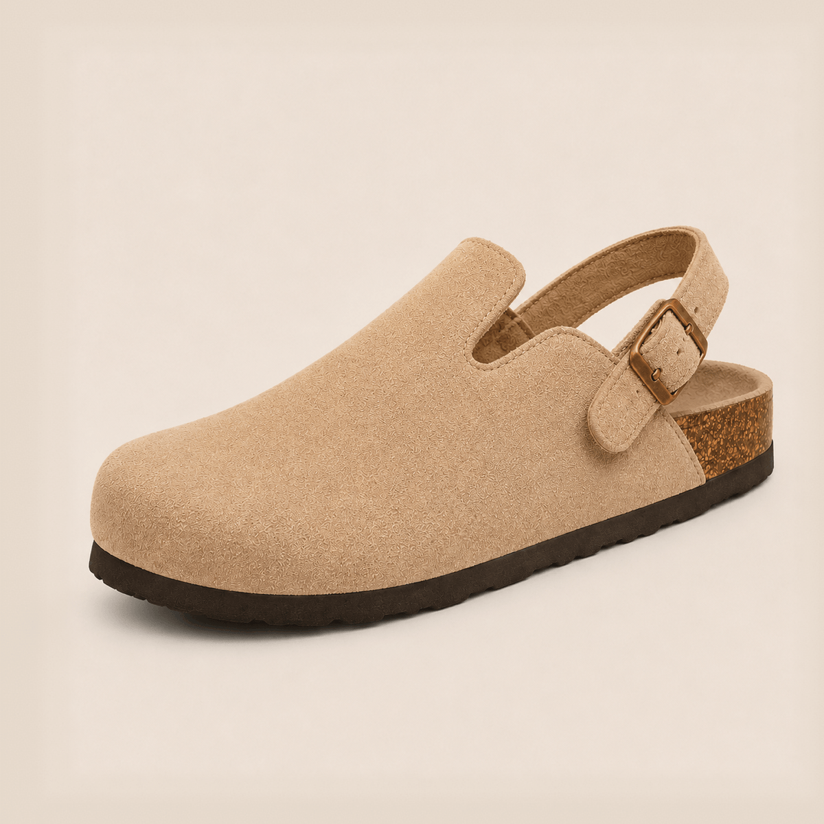 Genuine Suede Backstrap Clogs by Luxenne