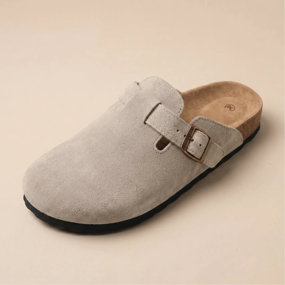 Genuine Suede Clogs by Luxenne