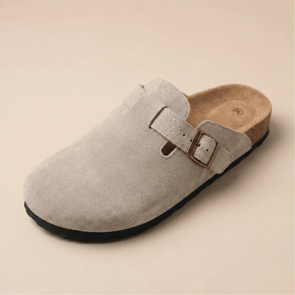 Genuine Suede Clogs by Luxenne