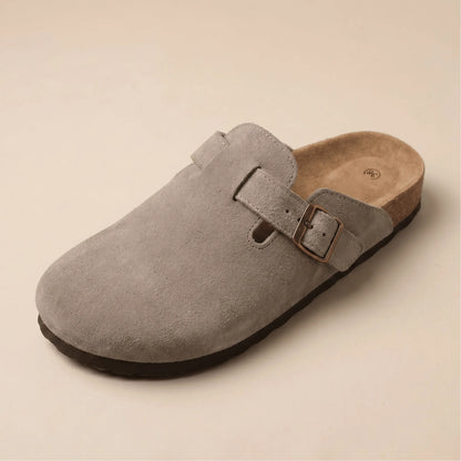 Genuine Suede Clogs by Luxenne