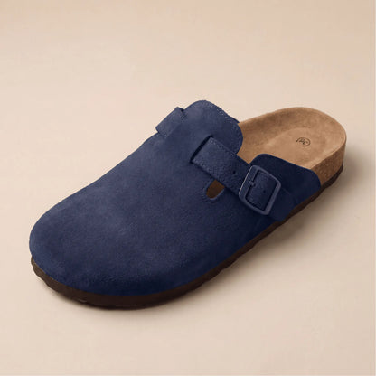 Genuine Suede Clogs by Luxenne