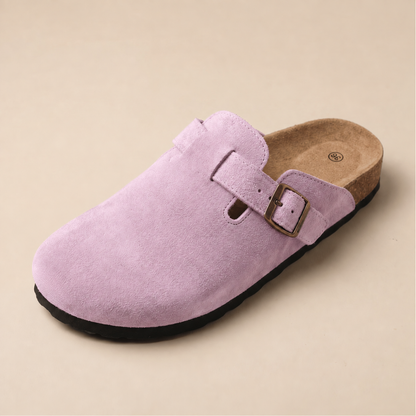 Genuine Suede Clogs by Luxenne