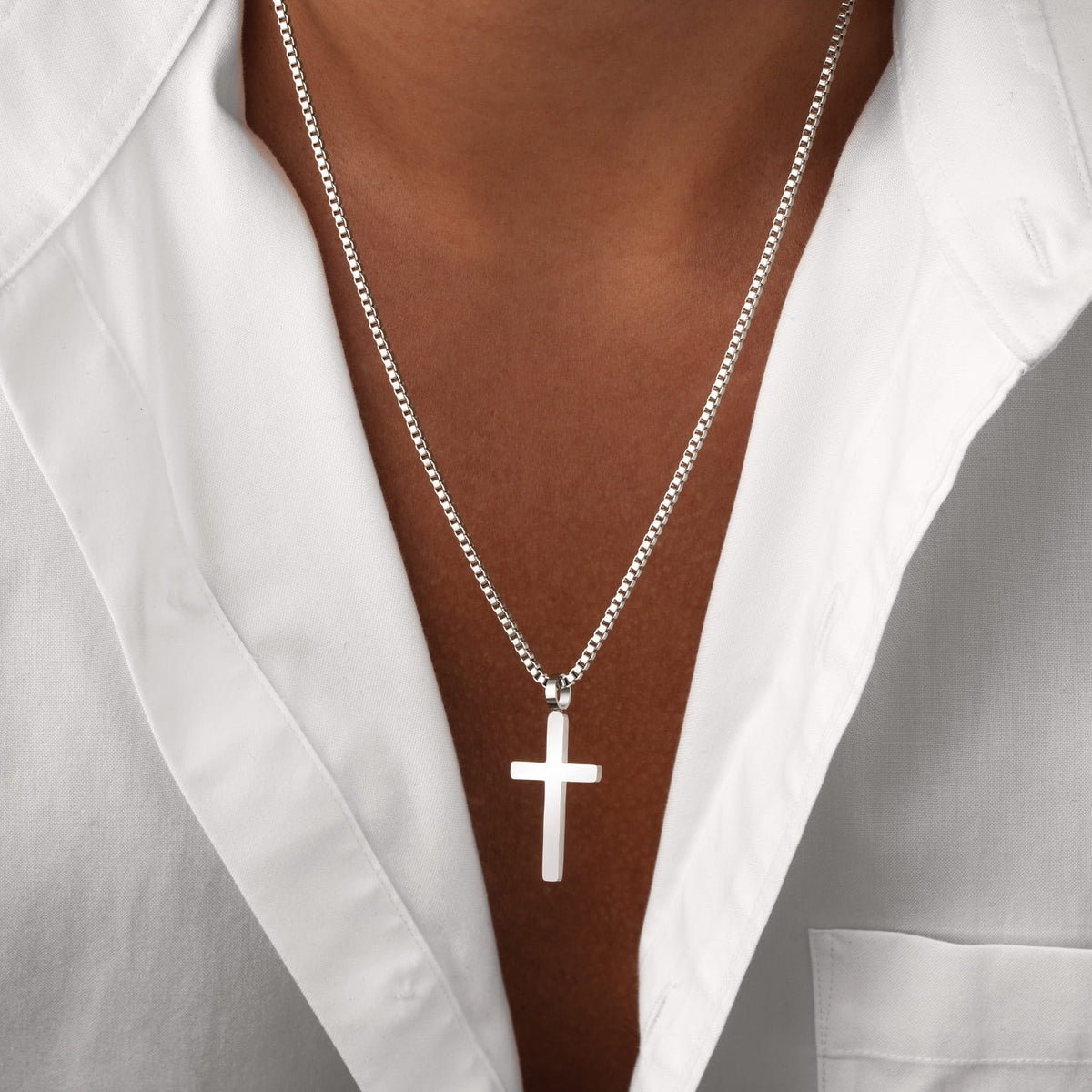 Classic Cross & Box Chain