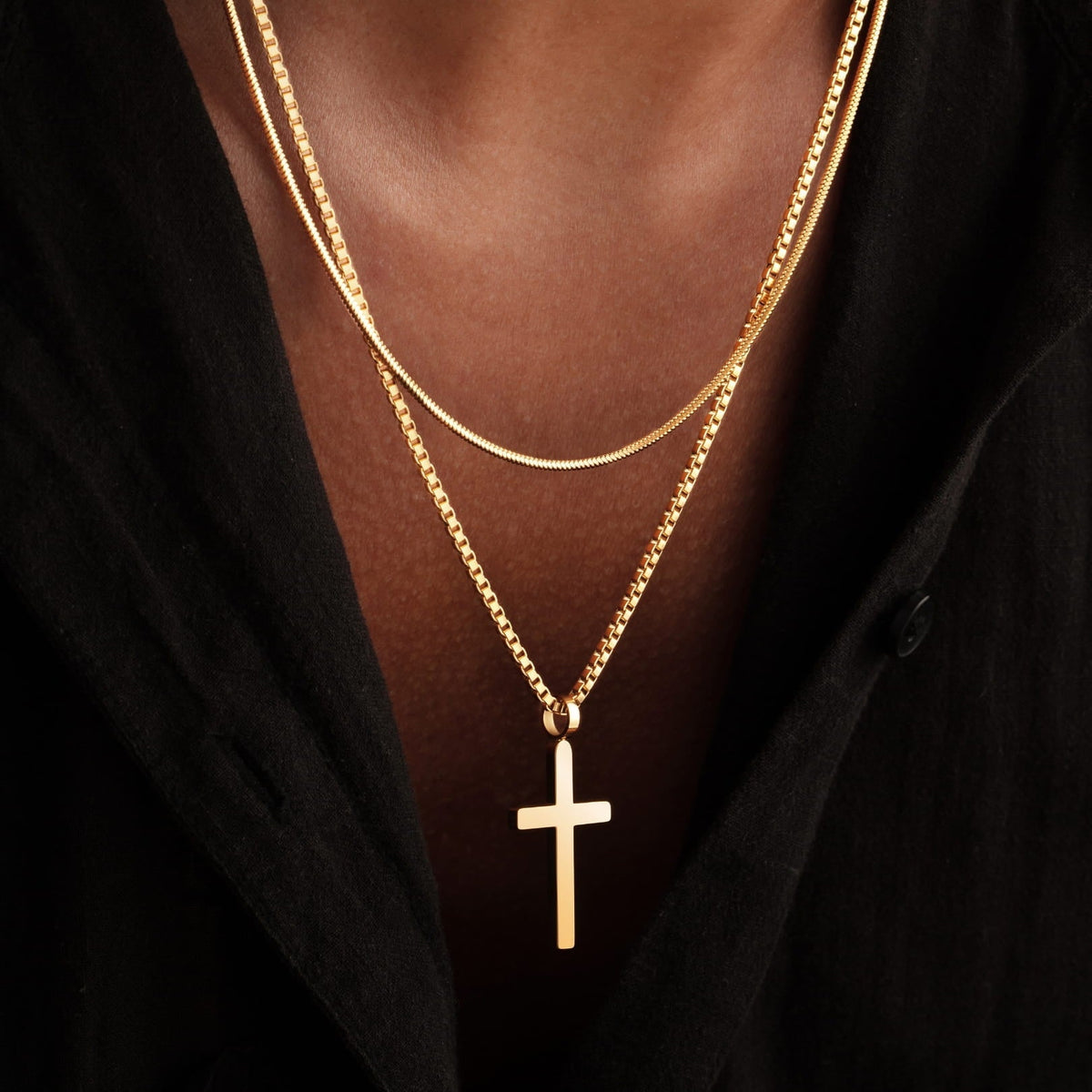 Classic Cross Necklace Duo