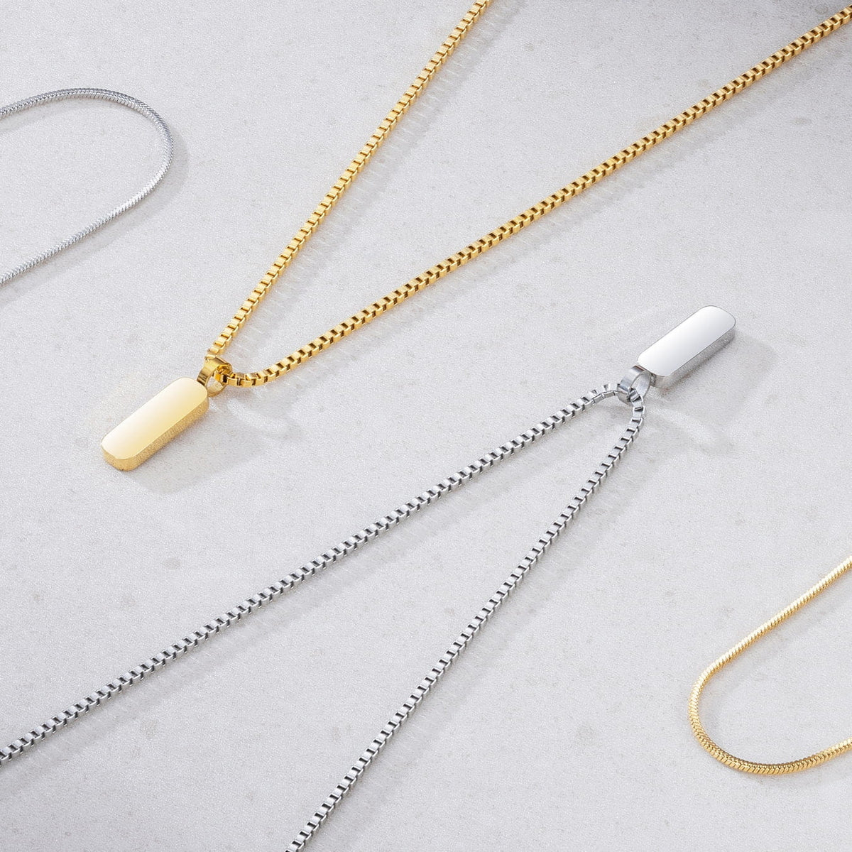 Minimal Pendant Necklace Duo